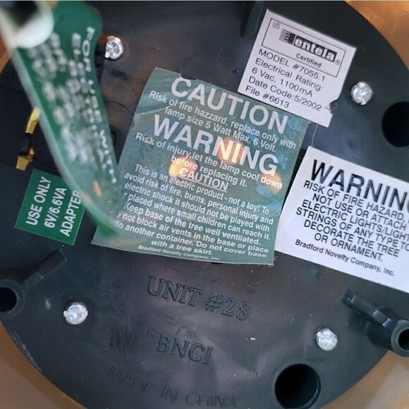 Fiber Optics Snowman decoration plug in light up 14" tall red green scarf hat - Picture 4 of 12